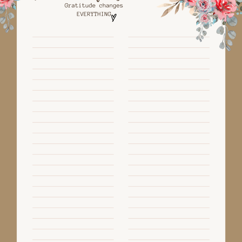 FREE Gratitude Printable